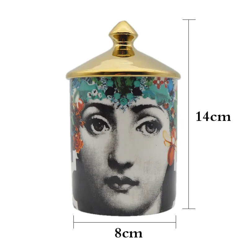 Face Candle Mug Holder Can Cotton Swab Storage - Bellarte Enchanté Face Candle Mug Holder Can Cotton Swab Storage